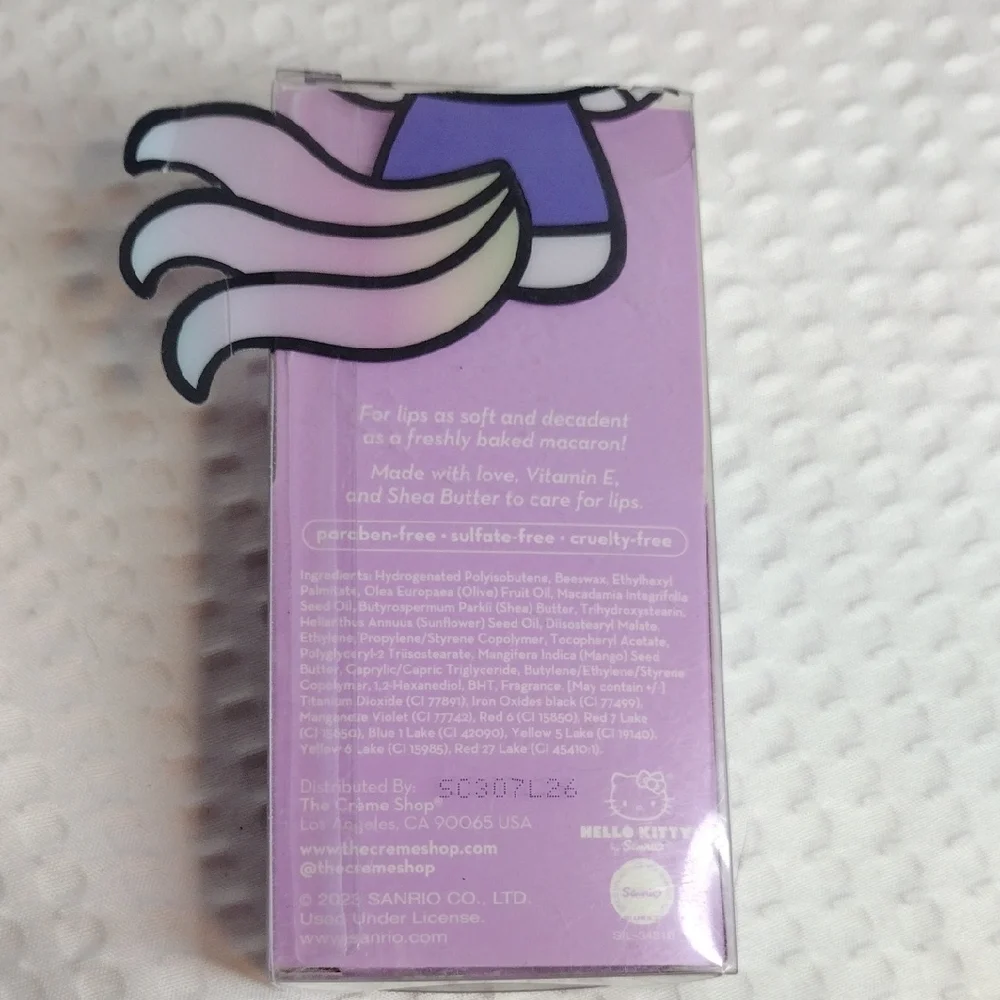 The Crème Shop x Hello Kitty Macaron Lip Balm - Lavender